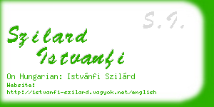 szilard istvanfi business card